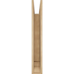 Ekena Millwork - BKTUR055X30X38FST01RCPR - Timberthane Faux Wood Funston Style Bracket, Traditional Ends, 5 1/2"W x 30"D x 38"H, Primed Tan