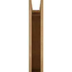 Ekena Millwork - BKTUR055X32X32FST01RCPR - Timberthane Faux Wood Funston Style Bracket, Traditional Ends, 5 1/2"W x 32"D x 32"H, Primed Tan