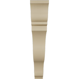 Ekena Millwork - BKTUR055X32X32FST01RCPR - Timberthane Faux Wood Funston Style Bracket, Traditional Ends, 5 1/2"W x 32"D x 32"H, Primed Tan