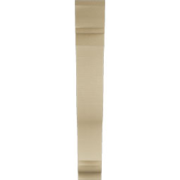 Ekena Millwork - BKTUR055X32X38FST01RCPR - Timberthane Faux Wood Funston Style Bracket, Traditional Ends, 5 1/2"W x 32"D x 38"H, Primed Tan