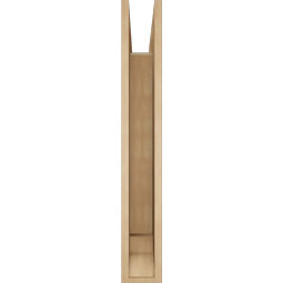 Ekena Millwork - BKTUR055X32X38FST01RCPR - Timberthane Faux Wood Funston Style Bracket, Traditional Ends, 5 1/2"W x 32"D x 38"H, Primed Tan