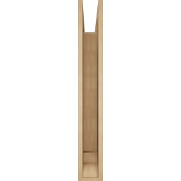 Ekena Millwork - BKTUR055X32X40FST01RCPR - Timberthane Faux Wood Funston Style Bracket, Traditional Ends, 5 1/2"W x 32"D x 40"H, Primed Tan