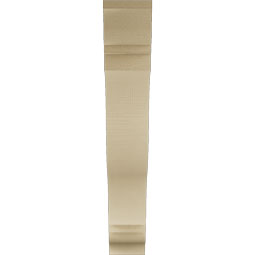 Ekena Millwork - BKTUR055X34X34FST01RCPR - Timberthane Faux Wood Funston Style Bracket, Traditional Ends, 5 1/2"W x 34"D x 34"H, Primed Tan