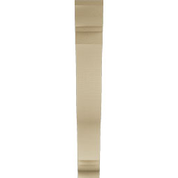 Ekena Millwork - BKTUR055X36X40FST01RCPR - Timberthane Faux Wood Funston Style Bracket, Traditional Ends, 5 1/2"W x 36"D x 40"H, Primed Tan
