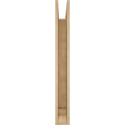Ekena Millwork - BKTUR055X36X48FST01RCPR - Timberthane Faux Wood Funston Style Bracket, Traditional Ends, 5 1/2"W x 36"D x 48"H, Primed Tan