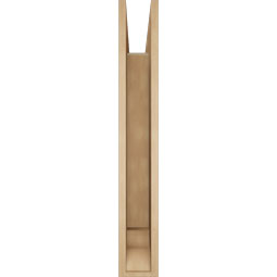 Ekena Millwork - BKTUR055X38X38FST01RCPR - Timberthane Faux Wood Funston Style Bracket, Traditional Ends, 5 1/2"W x 38"D x 38"H, Primed Tan