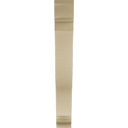 Ekena Millwork - BKTUR055X38X42FST01RCPR - Timberthane Faux Wood Funston Style Bracket, Traditional Ends, 5 1/2"W x 38"D x 42"H, Primed Tan
