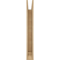 Ekena Millwork - BKTUR055X38X46FST01RCPR - Timberthane Faux Wood Funston Style Bracket, Traditional Ends, 5 1/2"W x 38"D x 46"H, Primed Tan