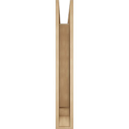 Ekena Millwork - BKTUR055X40X40FST01RCPR - Timberthane Faux Wood Funston Style Bracket, Traditional Ends, 5 1/2"W x 40"D x 40"H, Primed Tan
