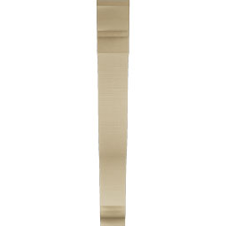 Ekena Millwork - BKTUR055X40X44FST01RCPR - Timberthane Faux Wood Funston Style Bracket, Traditional Ends, 5 1/2"W x 40"D x 44"H, Primed Tan