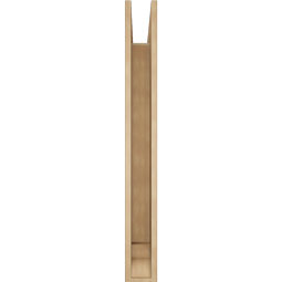 Ekena Millwork - BKTUR055X40X48FST01RCPR - Timberthane Faux Wood Funston Style Bracket, Traditional Ends, 5 1/2"W x 40"D x 48"H, Primed Tan