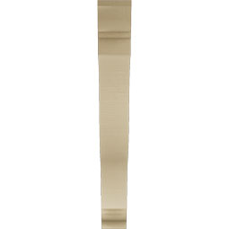 Ekena Millwork - BKTUR055X44X44FST01RCPR - Timberthane Faux Wood Funston Style Bracket, Traditional Ends, 5 1/2"W x 44"D x 44"H, Primed Tan