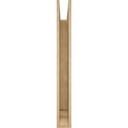 Ekena Millwork - BKTUR055X44X48FST01RCPR - Timberthane Faux Wood Funston Style Bracket, Traditional Ends, 5 1/2"W x 44"D x 48"H, Primed Tan