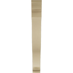 Ekena Millwork - BKTUR055X46X46FST01RCPR - Timberthane Faux Wood Funston Style Bracket, Traditional Ends, 5 1/2"W x 46"D x 46"H, Primed Tan