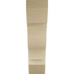 Ekena Millwork - BKTUR035X14X14FST06RCPR - Timberthane Faux Wood Funston Style Bracket, Slat Ends, 3 1/2"W x 14"D x 14"H, Primed Tan