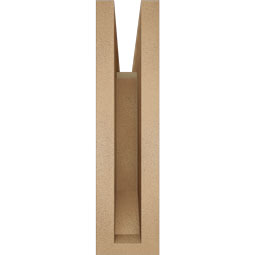 Ekena Millwork - BKTUR035X14X14FST06RCPR - Timberthane Faux Wood Funston Style Bracket, Slat Ends, 3 1/2"W x 14"D x 14"H, Primed Tan