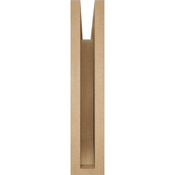 Ekena Millwork - BKTUR035X14X18FST06RCPR - Timberthane Faux Wood Funston Style Bracket, Slat Ends, 3 1/2"W x 14"D x 18"H, Primed Tan