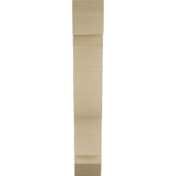 Ekena Millwork - BKTUR035X14X22FST06RCPR - Timberthane Faux Wood Funston Style Bracket, Slat Ends, 3 1/2"W x 14"D x 22"H, Primed Tan