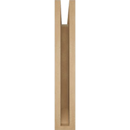 Ekena Millwork - BKTUR035X14X22FST06RCPR - Timberthane Faux Wood Funston Style Bracket, Slat Ends, 3 1/2"W x 14"D x 22"H, Primed Tan