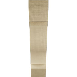 Ekena Millwork - BKTUR035X16X16FST06RCPR - Timberthane Faux Wood Funston Style Bracket, Slat Ends, 3 1/2"W x 16"D x 16"H, Primed Tan