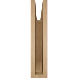 Ekena Millwork - BKTUR035X16X16FST06RCPR - Timberthane Faux Wood Funston Style Bracket, Slat Ends, 3 1/2"W x 16"D x 16"H, Primed Tan