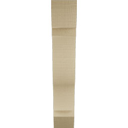 Ekena Millwork - BKTUR035X16X20FST06RCPR - Timberthane Faux Wood Funston Style Bracket, Slat Ends, 3 1/2"W x 16"D x 20"H, Primed Tan