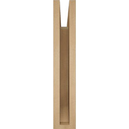 Ekena Millwork - BKTUR035X16X20FST06RCPR - Timberthane Faux Wood Funston Style Bracket, Slat Ends, 3 1/2"W x 16"D x 20"H, Primed Tan