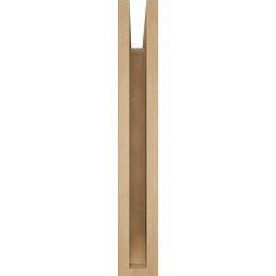 Ekena Millwork - BKTUR035X16X24FST06RCPR - Timberthane Faux Wood Funston Style Bracket, Slat Ends, 3 1/2"W x 16"D x 24"H, Primed Tan