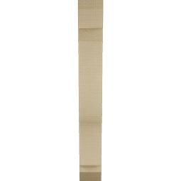 Ekena Millwork - BKTUR035X16X28FST06RCPR - Timberthane Faux Wood Funston Style Bracket, Slat Ends, 3 1/2"W x 16"D x 28"H, Primed Tan