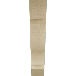 Ekena Millwork - BKTUR035X18X18FST06RCPR - Timberthane Faux Wood Funston Style Bracket, Slat Ends, 3 1/2"W x 18"D x 18"H, Primed Tan