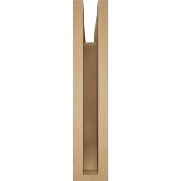 Ekena Millwork - BKTUR035X18X18FST06RCPR - Timberthane Faux Wood Funston Style Bracket, Slat Ends, 3 1/2"W x 18"D x 18"H, Primed Tan