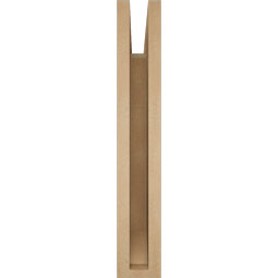 Ekena Millwork - BKTUR035X18X22FST06RCPR - Timberthane Faux Wood Funston Style Bracket, Slat Ends, 3 1/2"W x 18"D x 22"H, Primed Tan