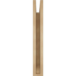 Ekena Millwork - BKTUR035X18X26FST06RCPR - Timberthane Faux Wood Funston Style Bracket, Slat Ends, 3 1/2"W x 18"D x 26"H, Primed Tan