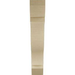Ekena Millwork - BKTUR035X20X20FST06RCPR - Timberthane Faux Wood Funston Style Bracket, Slat Ends, 3 1/2"W x 20"D x 20"H, Primed Tan