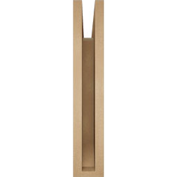 Ekena Millwork - BKTUR035X20X20FST06RCPR - Timberthane Faux Wood Funston Style Bracket, Slat Ends, 3 1/2"W x 20"D x 20"H, Primed Tan