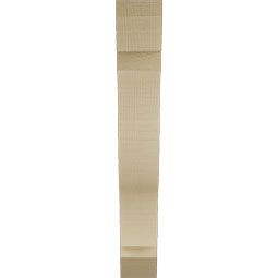 Ekena Millwork - BKTUR035X20X24FST06RCPR - Timberthane Faux Wood Funston Style Bracket, Slat Ends, 3 1/2"W x 20"D x 24"H, Primed Tan