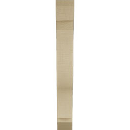 Ekena Millwork - BKTUR035X20X28FST06RCPR - Timberthane Faux Wood Funston Style Bracket, Slat Ends, 3 1/2"W x 20"D x 28"H, Primed Tan