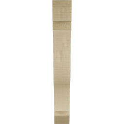 Ekena Millwork - BKTUR035X22X26FST06RCPR - Timberthane Faux Wood Funston Style Bracket, Slat Ends, 3 1/2"W x 22"D x 26"H, Primed Tan