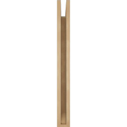 Ekena Millwork - BKTUR035X22X34FST06RCPR - Timberthane Faux Wood Funston Style Bracket, Slat Ends, 3 1/2"W x 22"D x 34"H, Primed Tan