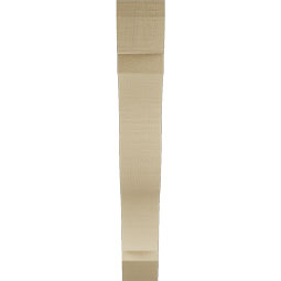 Ekena Millwork - BKTUR035X24X24FST06RCPR - Timberthane Faux Wood Funston Style Bracket, Slat Ends, 3 1/2"W x 24"D x 24"H, Primed Tan
