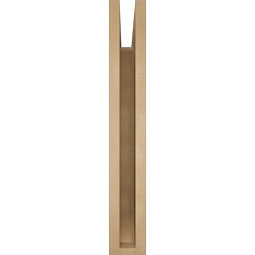 Ekena Millwork - BKTUR035X24X24FST06RCPR - Timberthane Faux Wood Funston Style Bracket, Slat Ends, 3 1/2"W x 24"D x 24"H, Primed Tan