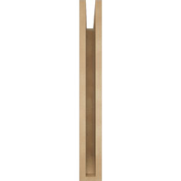 Ekena Millwork - BKTUR035X24X28FST06RCPR - Timberthane Faux Wood Funston Style Bracket, Slat Ends, 3 1/2"W x 24"D x 28"H, Primed Tan