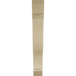 Ekena Millwork - BKTUR035X26X26FST06RCPR - Timberthane Faux Wood Funston Style Bracket, Slat Ends, 3 1/2"W x 26"D x 26"H, Primed Tan