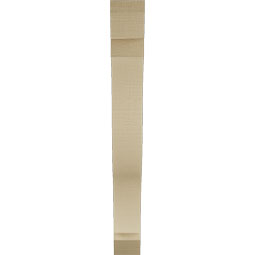 Ekena Millwork - BKTUR035X26X30FST06RCPR - Timberthane Faux Wood Funston Style Bracket, Slat Ends, 3 1/2"W x 26"D x 30"H, Primed Tan