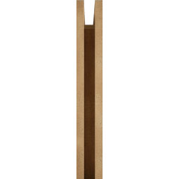 Ekena Millwork - BKTUR035X28X28FST06RCPR - Timberthane Faux Wood Funston Style Bracket, Slat Ends, 3 1/2"W x 28"D x 28"H, Primed Tan