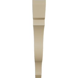 Ekena Millwork - BKTUR035X28X28FST06RCPR - Timberthane Faux Wood Funston Style Bracket, Slat Ends, 3 1/2"W x 28"D x 28"H, Primed Tan