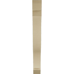 Ekena Millwork - BKTUR035X28X32FST06RCPR - Timberthane Faux Wood Funston Style Bracket, Slat Ends, 3 1/2"W x 28"D x 32"H, Primed Tan