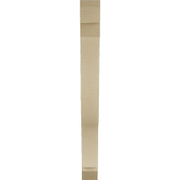 Ekena Millwork - BKTUR035X30X36FST06RCPR - Timberthane Faux Wood Funston Style Bracket, Slat Ends, 3 1/2"W x 30"D x 36"H, Primed Tan