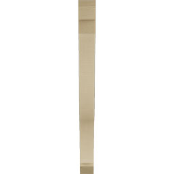 Ekena Millwork - BKTUR035X32X40FST06RCPR - Timberthane Faux Wood Funston Style Bracket, Slat Ends, 3 1/2"W x 32"D x 40"H, Primed Tan