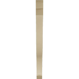 Ekena Millwork - BKTUR035X44X44FST06RCPR - Timberthane Faux Wood Funston Style Bracket, Slat Ends, 3 1/2"W x 44"D x 44"H, Primed Tan